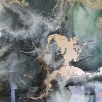 marmerimitatie in epoxy groen grijs zwart epoxyworkshop antoynette anema epoxytafel marmerkeukenblad